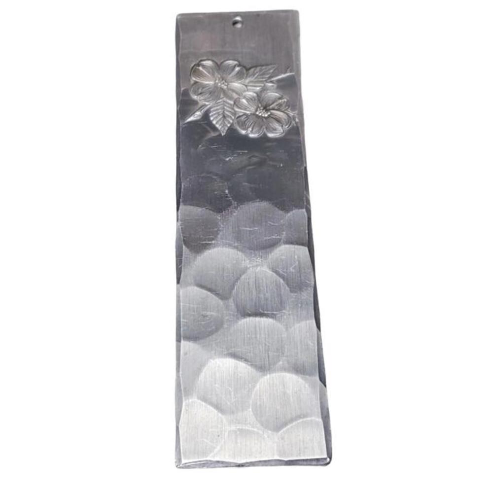 Wendell August Forge Hammered Aluminum Bookmark Floral Pattern